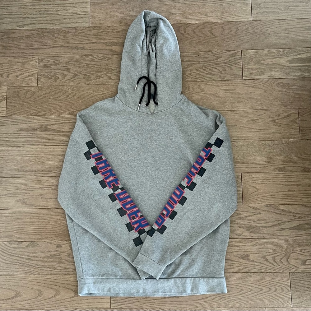 “Take over” Grey Hoodie